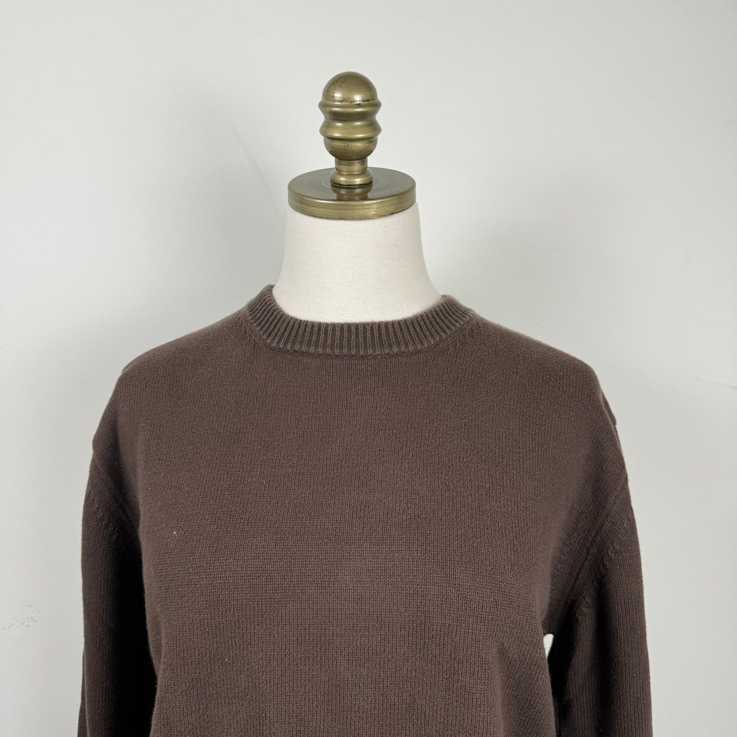 Brown Oversized Crewneck Sweater