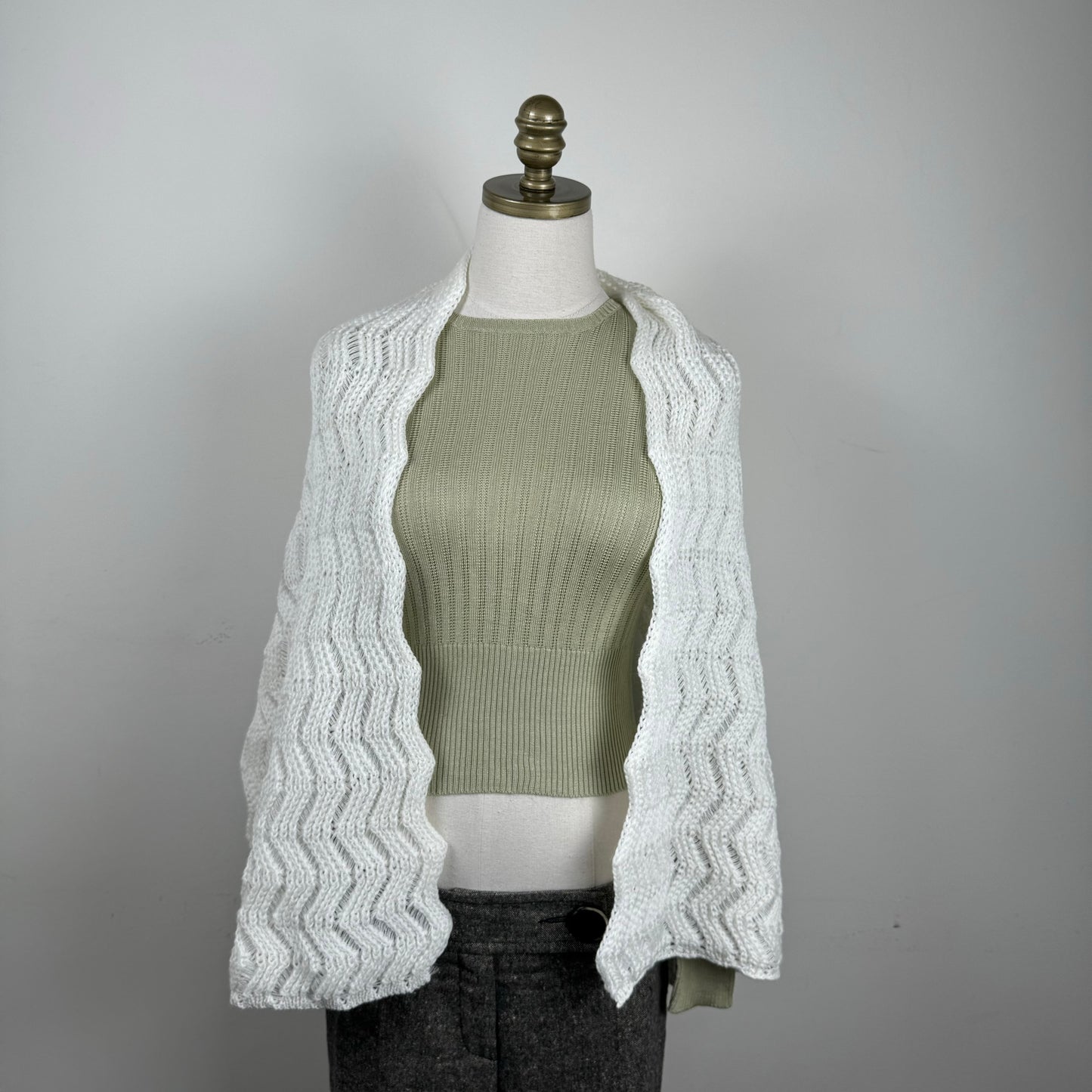 Cream Chunky Knit Scarf