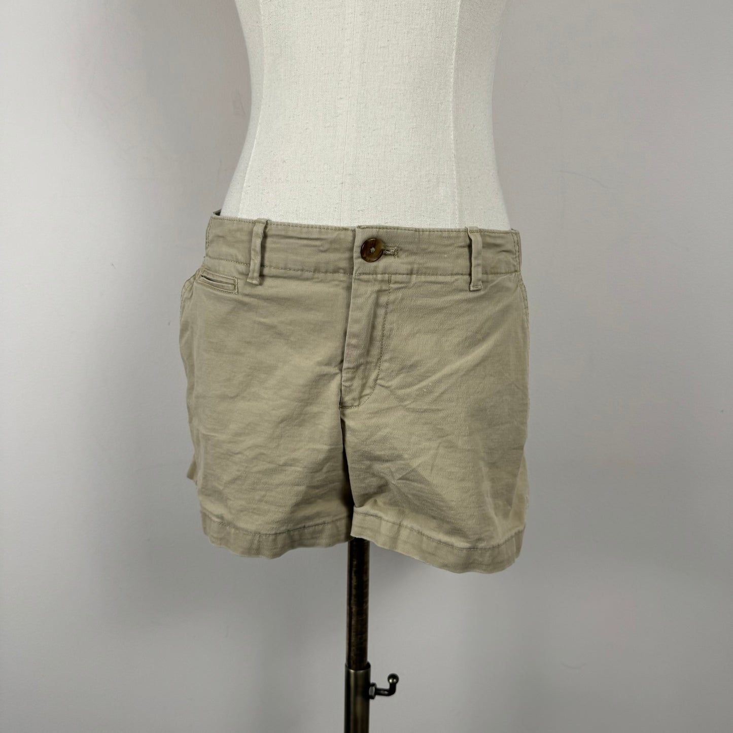 Beige Khaki Micro Mini Shorts