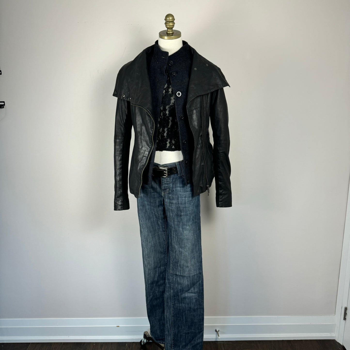 Grey Wool Button Up Jacket