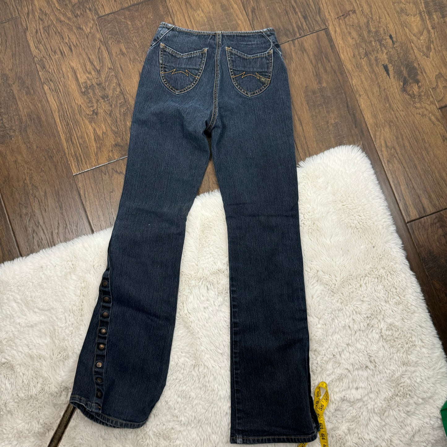 Vintage Parasuco Low Rise Bootcut Studded Jeans