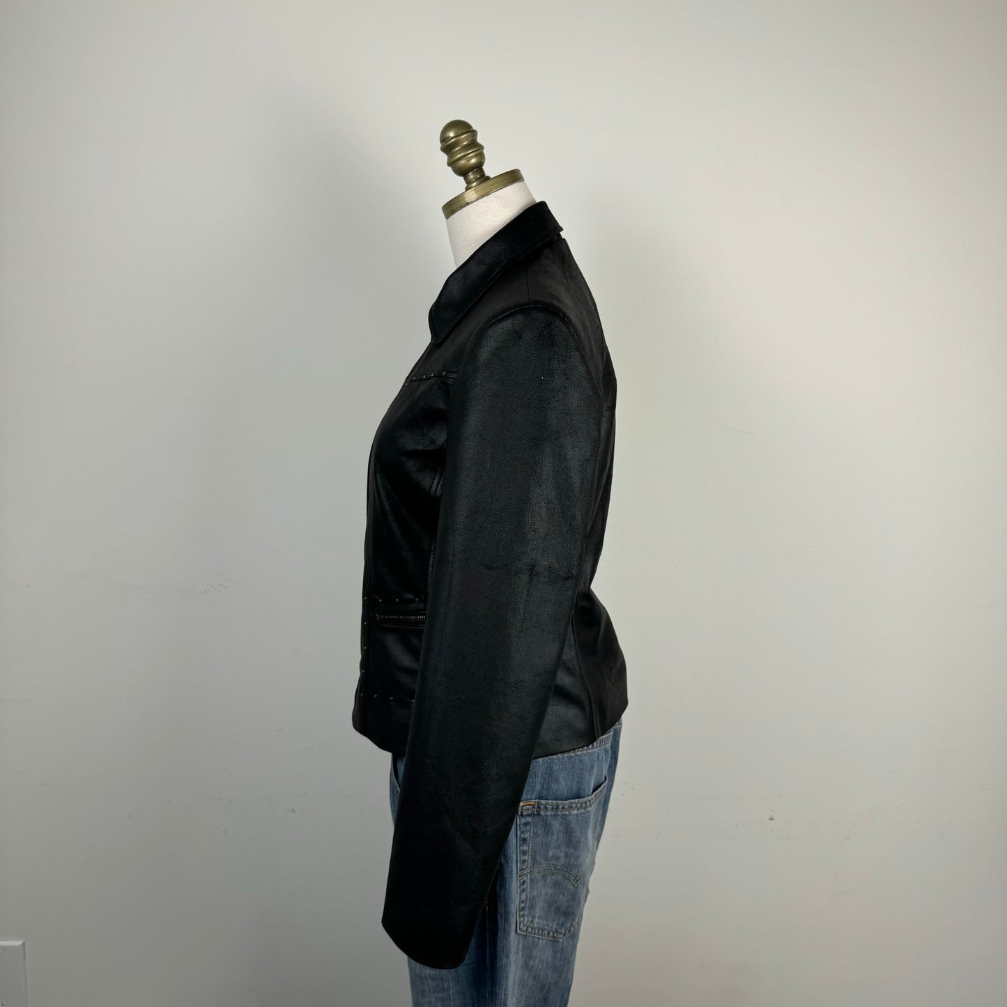 Black Studded Leather Jacket