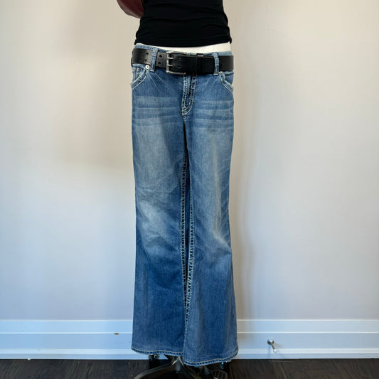 Low Rise Bootcut Light Wash Jeans