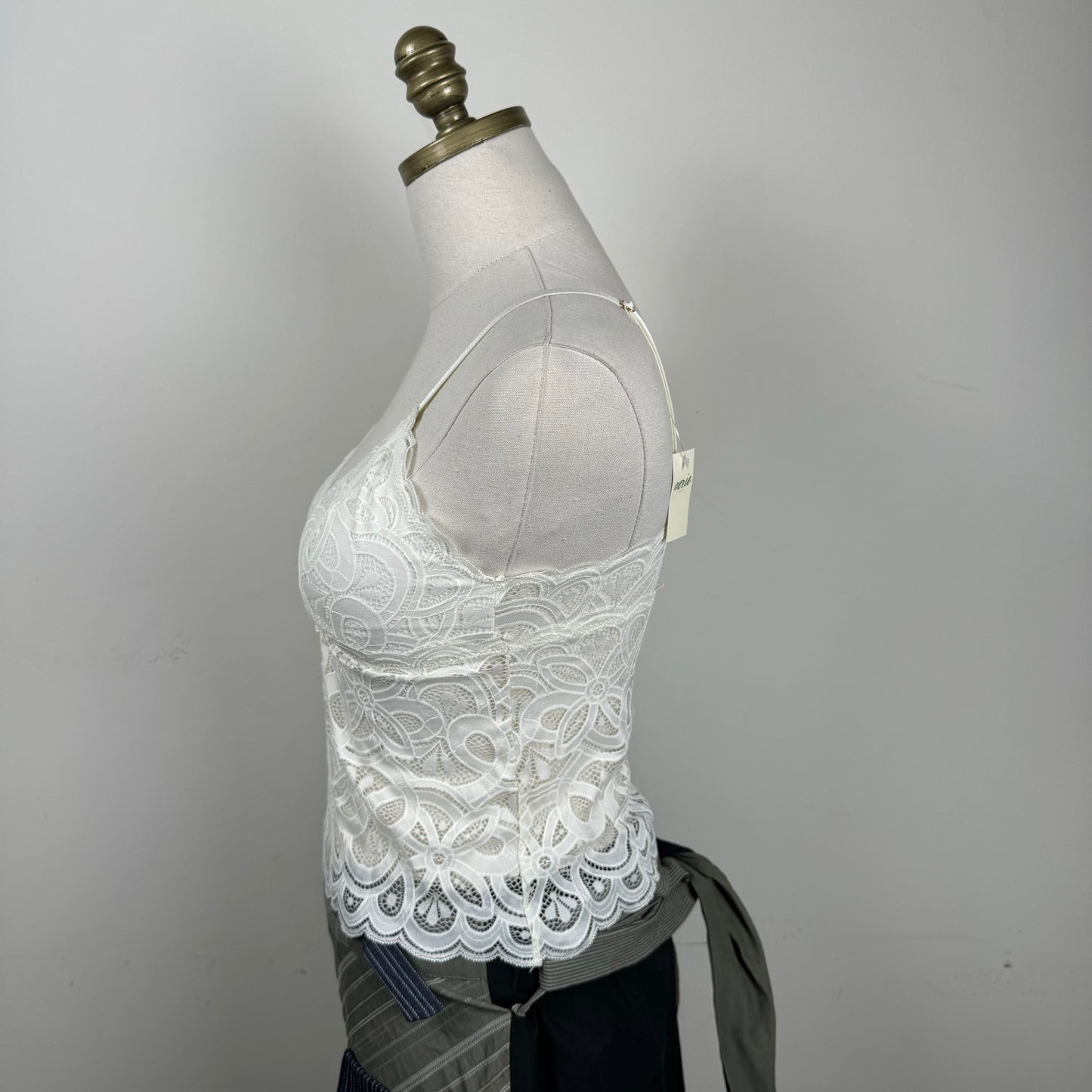 Cream Lace Babydoll Cami Top