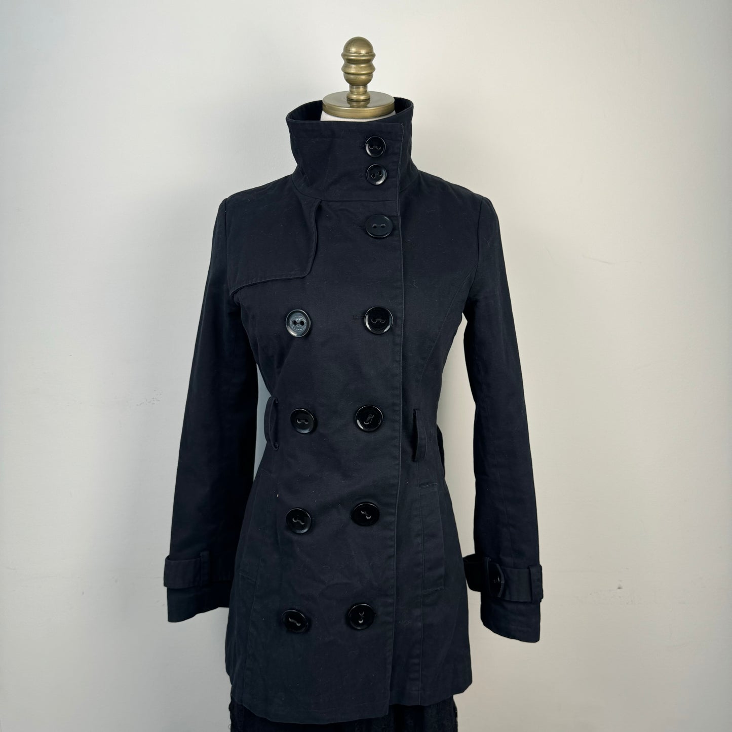 Funnel Neck Trench Coat