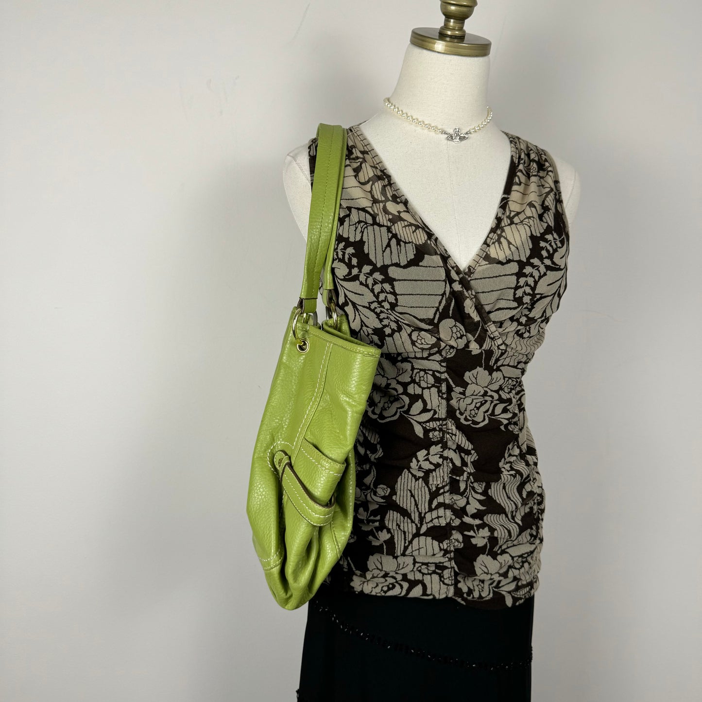 Green Leather Shoulder Bag