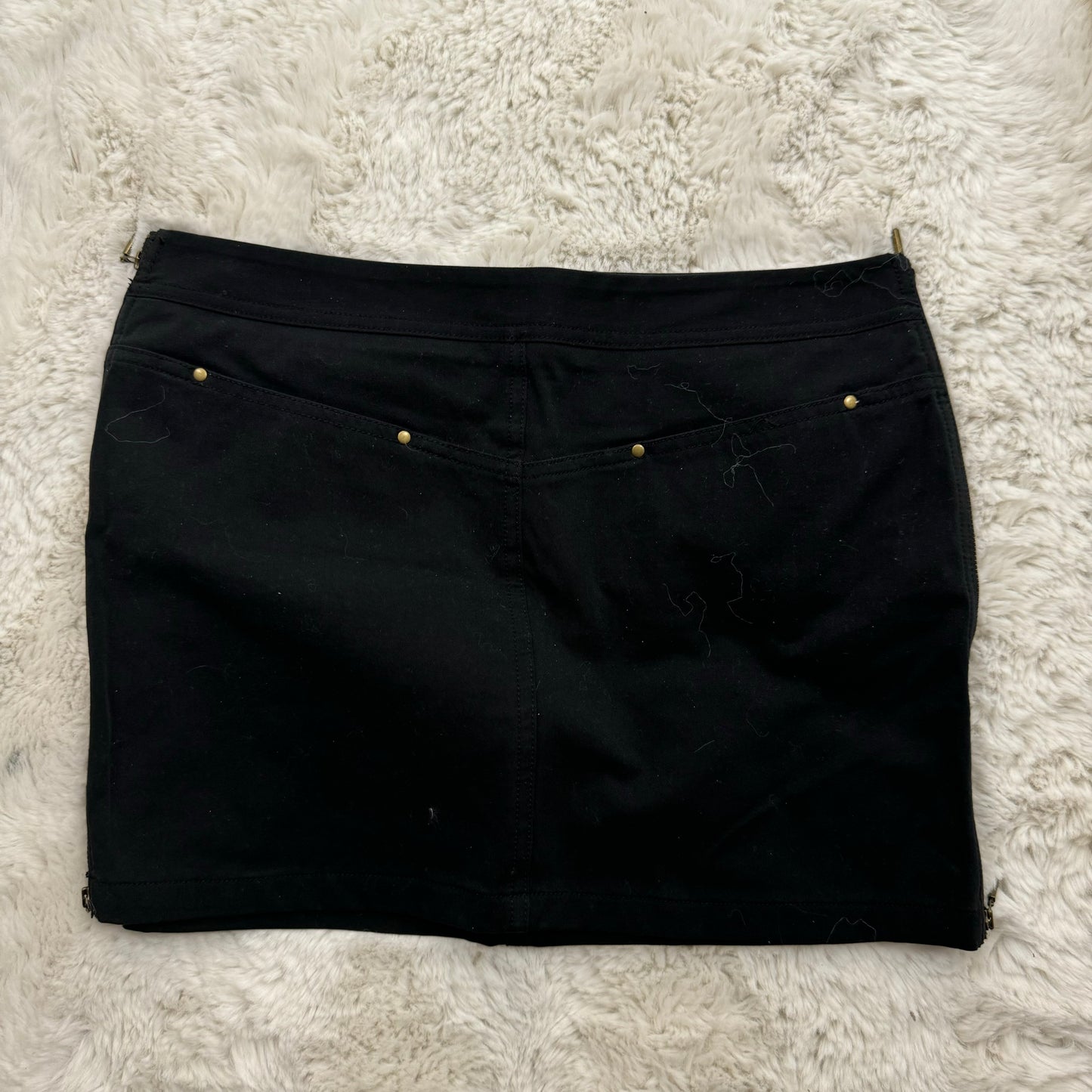 Vintage Black Gold Studded Mini Skirt