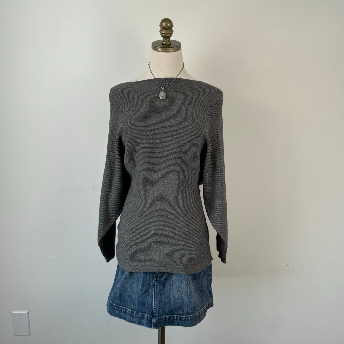 Grey Dolman Sweater