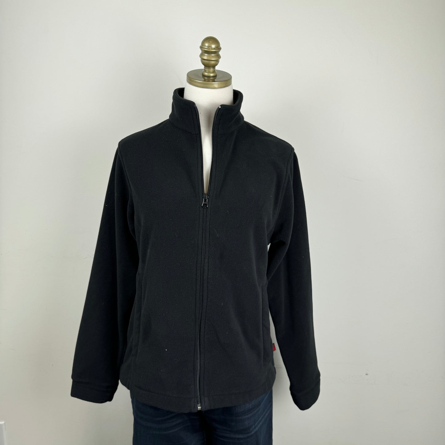 Woolrich Black Fleece Zip Up Jacket
