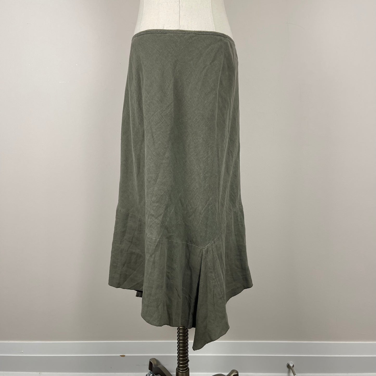 Vintage Asymmetric Midi Skirt