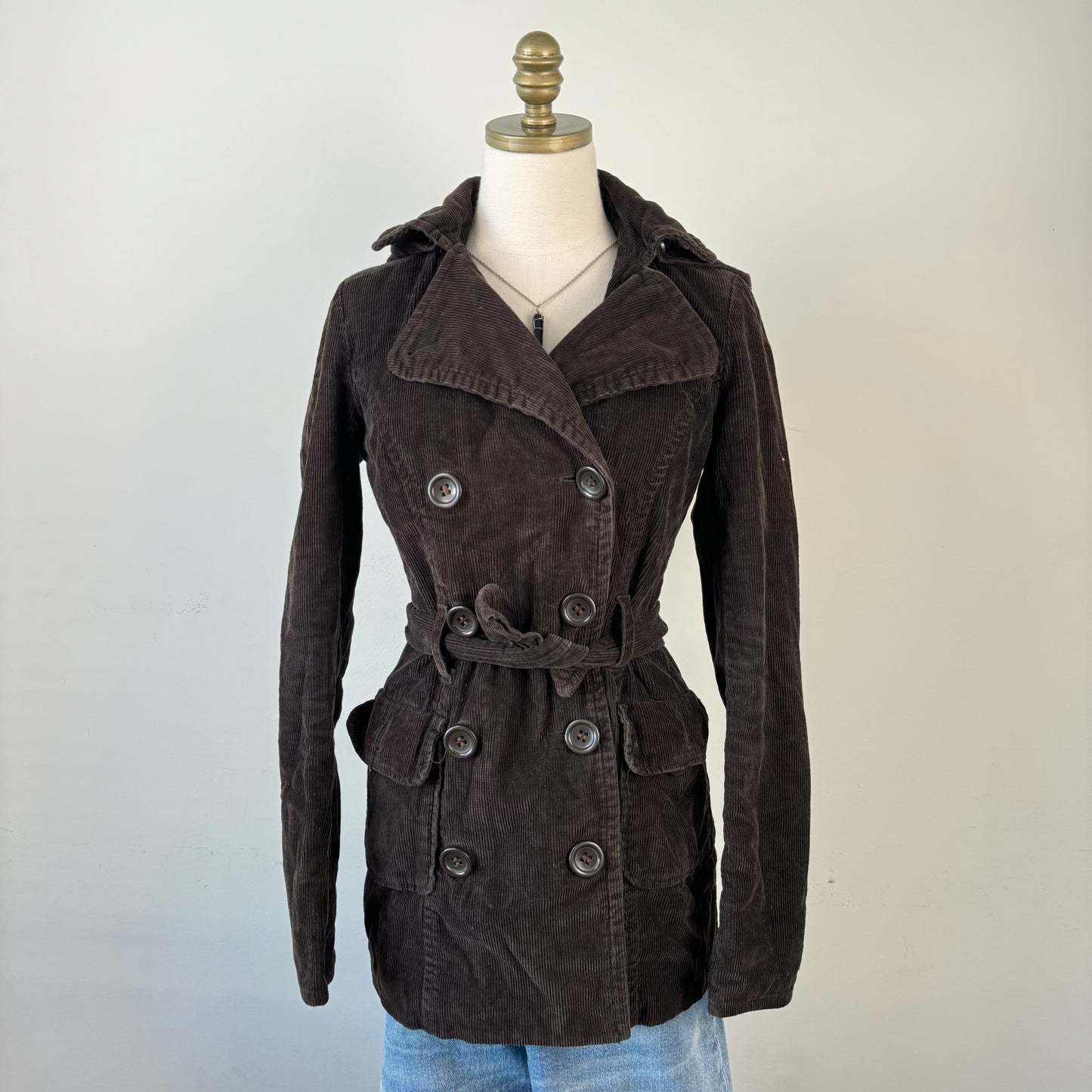 Corduroy Brown Trench Coat