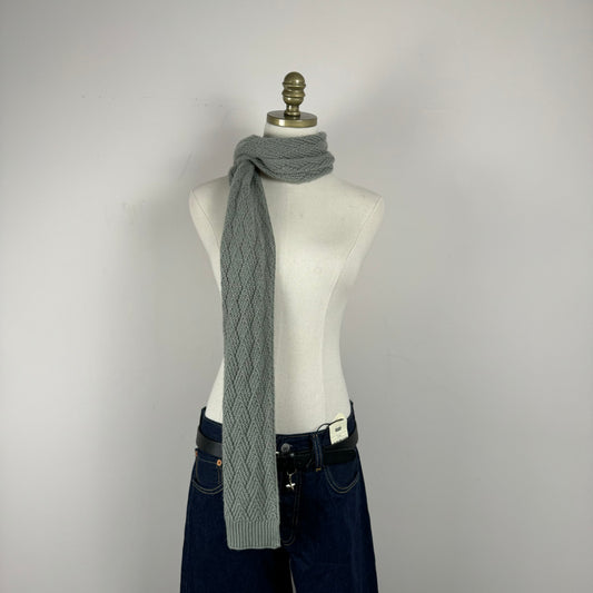 Grey Soft Knit Scarf