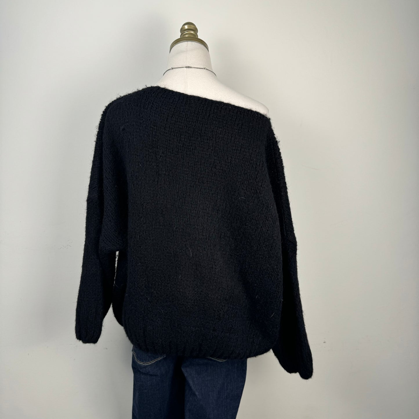 Black Off Shoulder Sweater