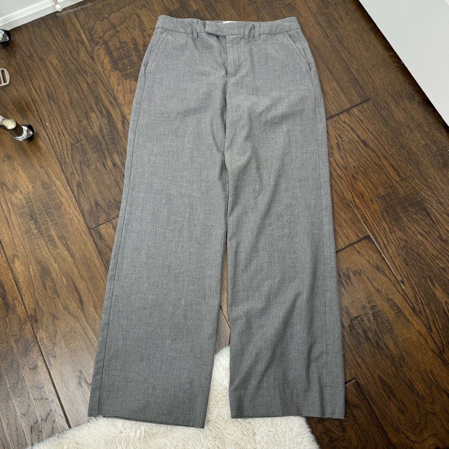 Grey Office Siren Flared Trousers