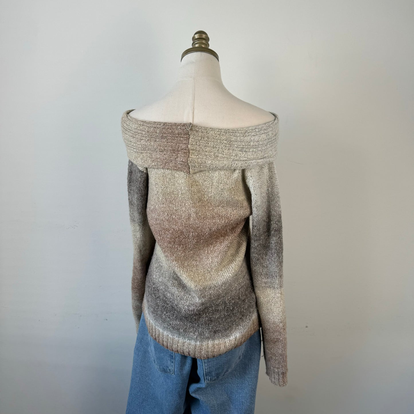 Gradient Off Shoulder Knit Sweater