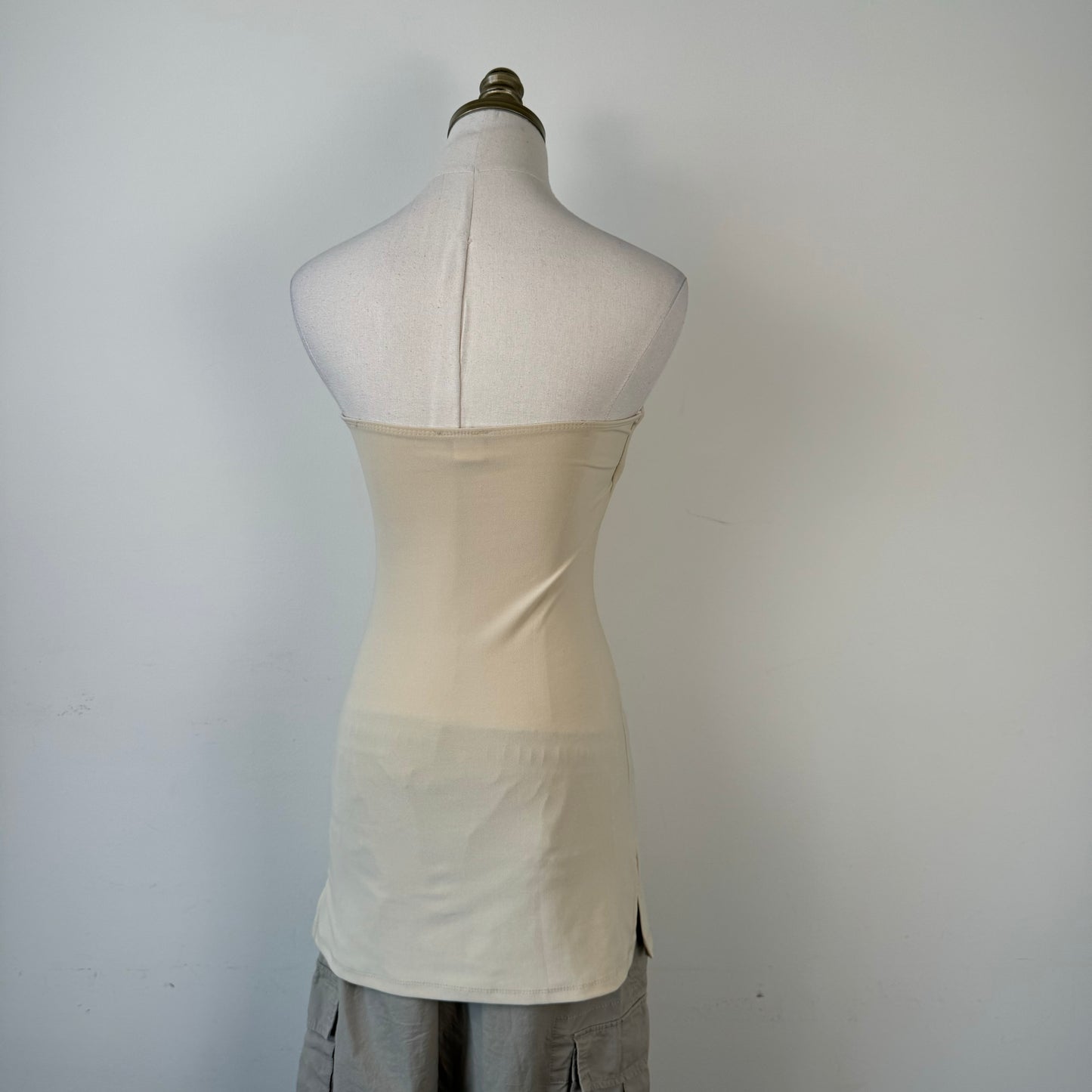 Vintage Cream Fitted Tube Top