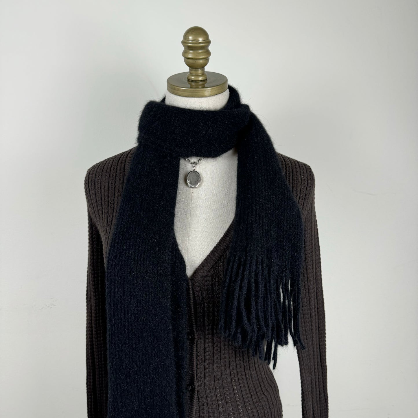 Black Knit Scarf