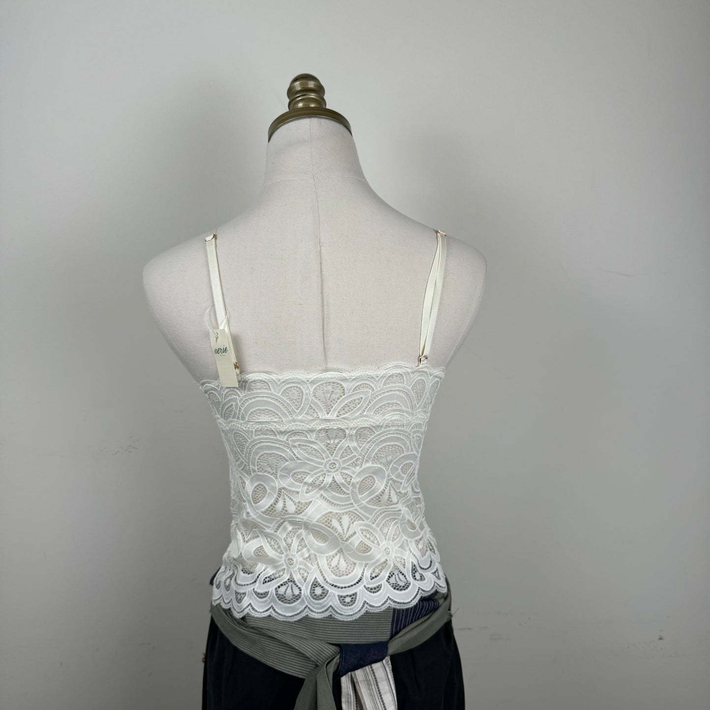 Cream Lace Babydoll Cami Top