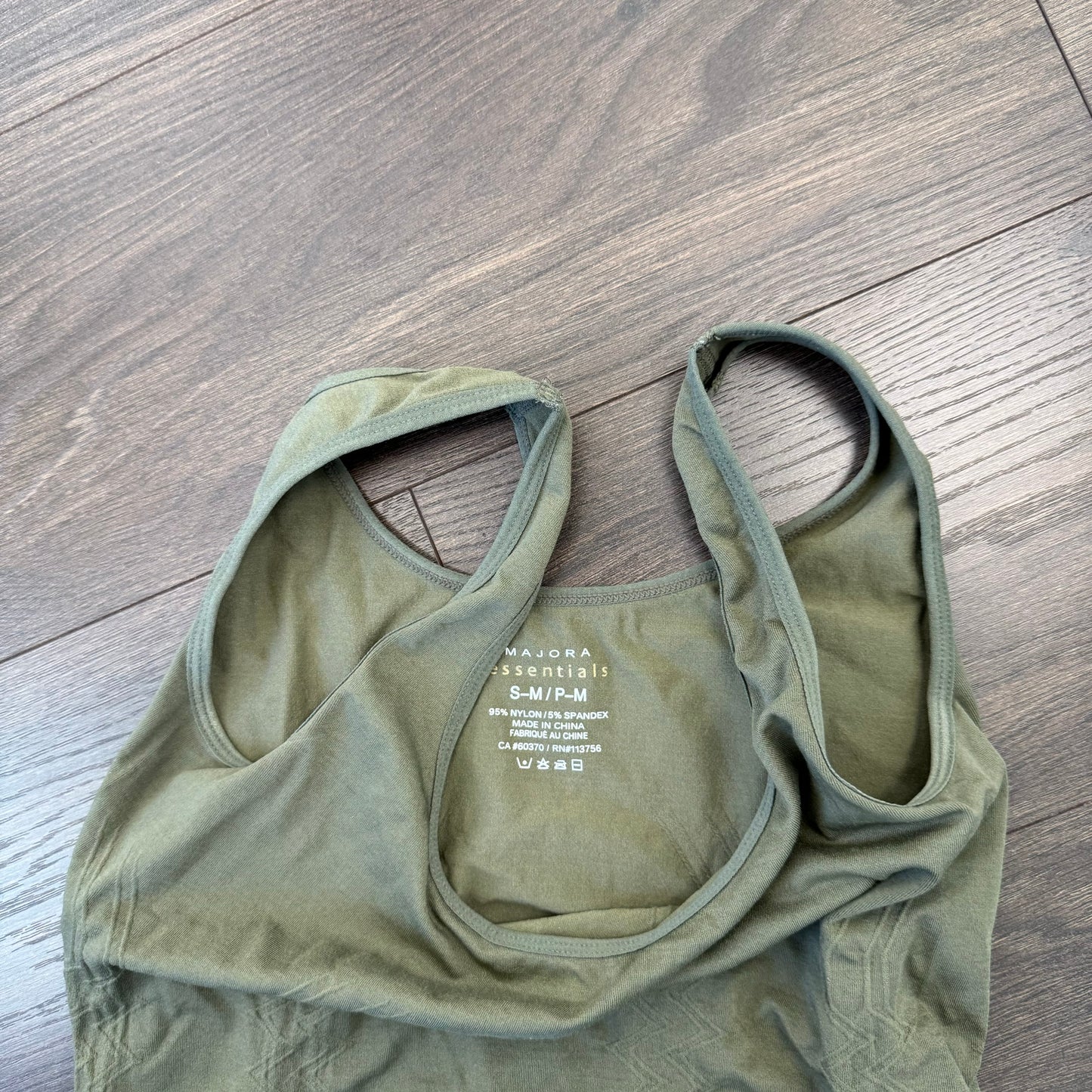 Olive Green Fitted Ruched Tank