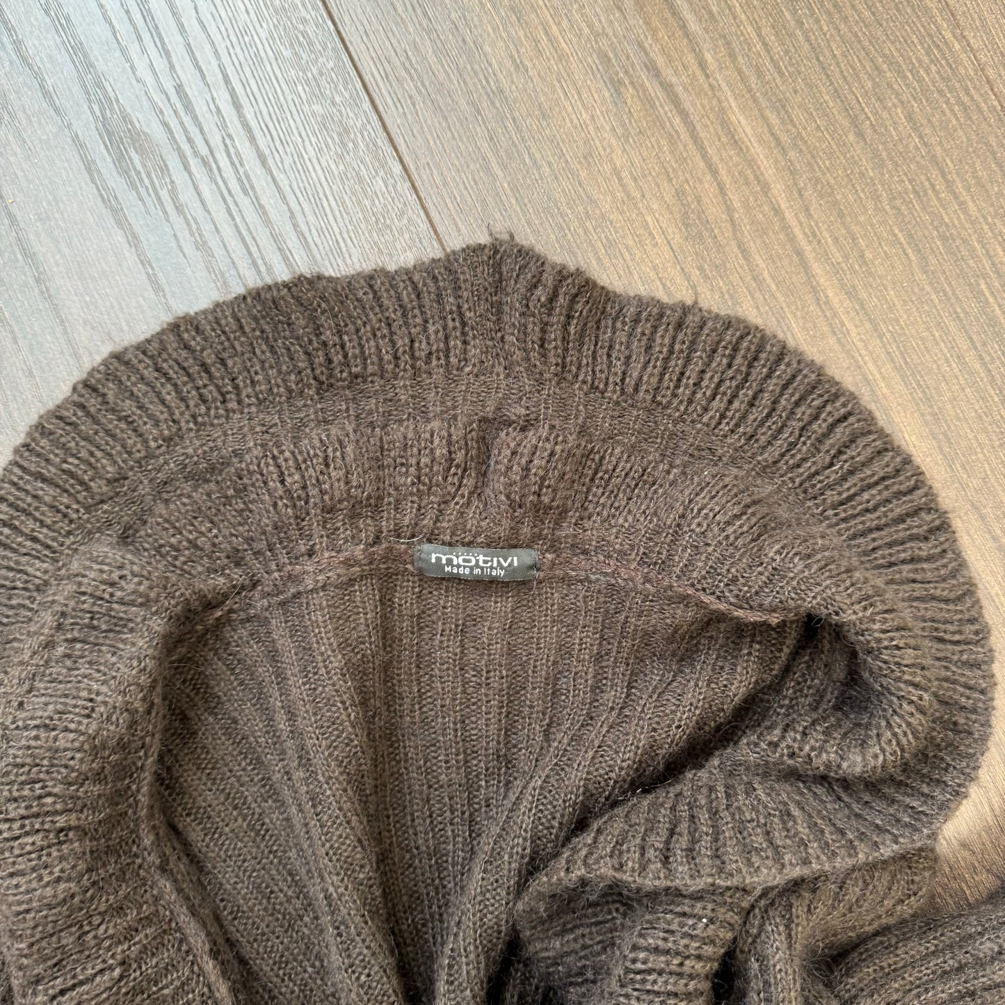 Brown Ruffled Open Front Tie Up Cardigan