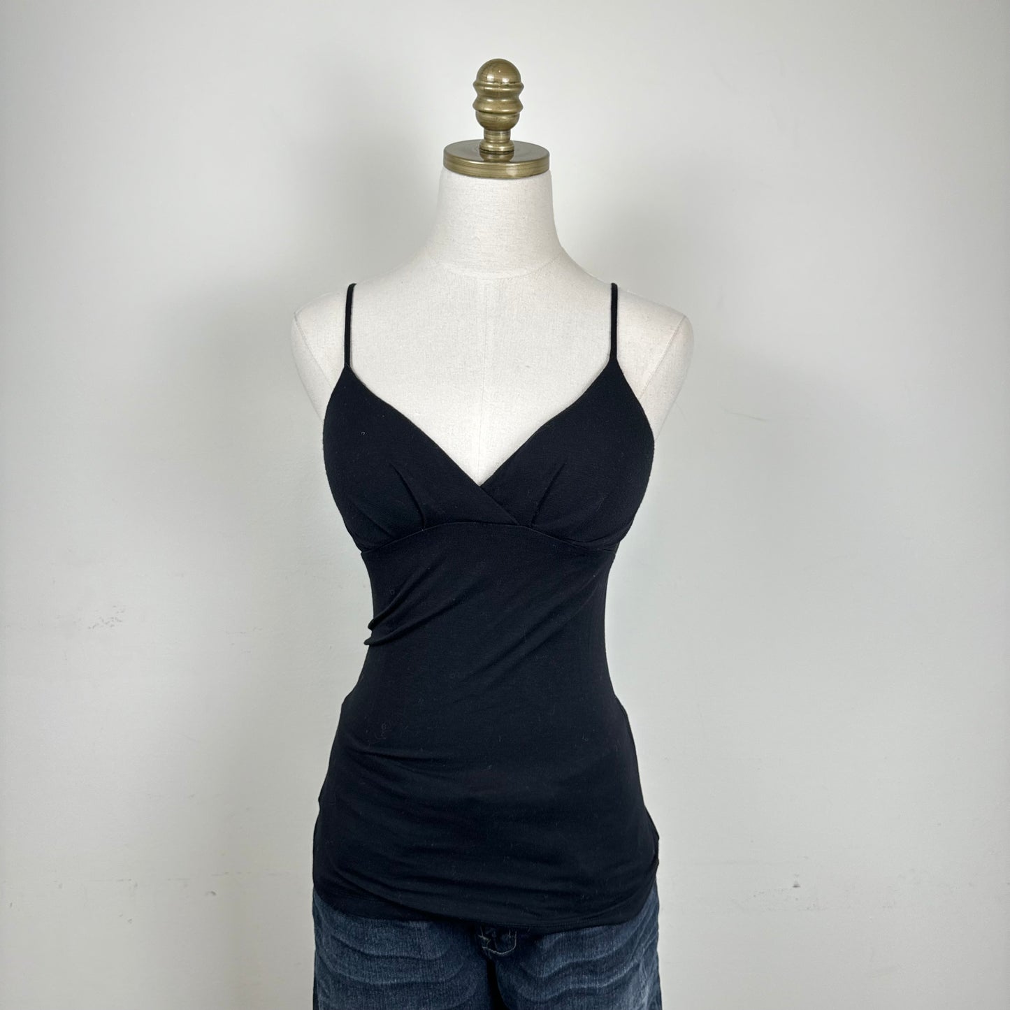 Black Babydoll Fitted Cami Top