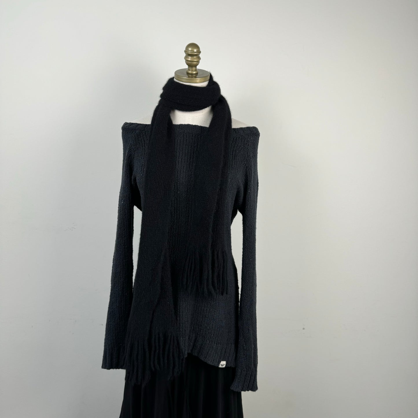 Black Knit Scarf