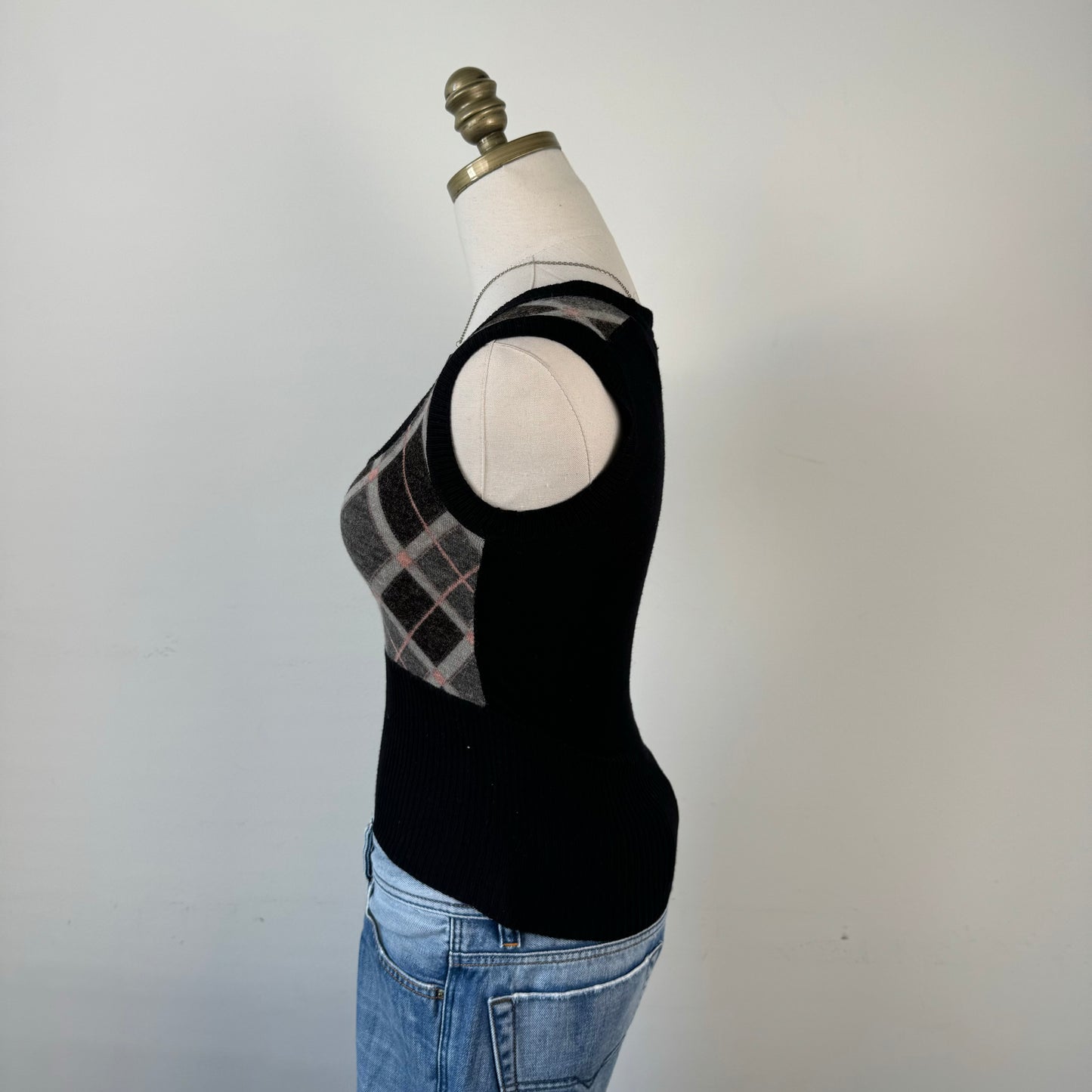 Argyle Fitted Vest Top