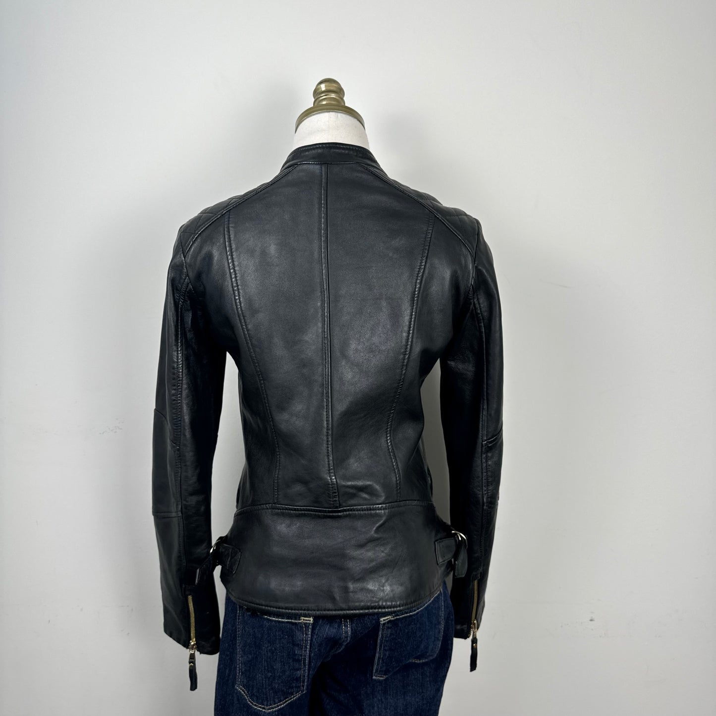 Danier Black Leather Moto Jacket