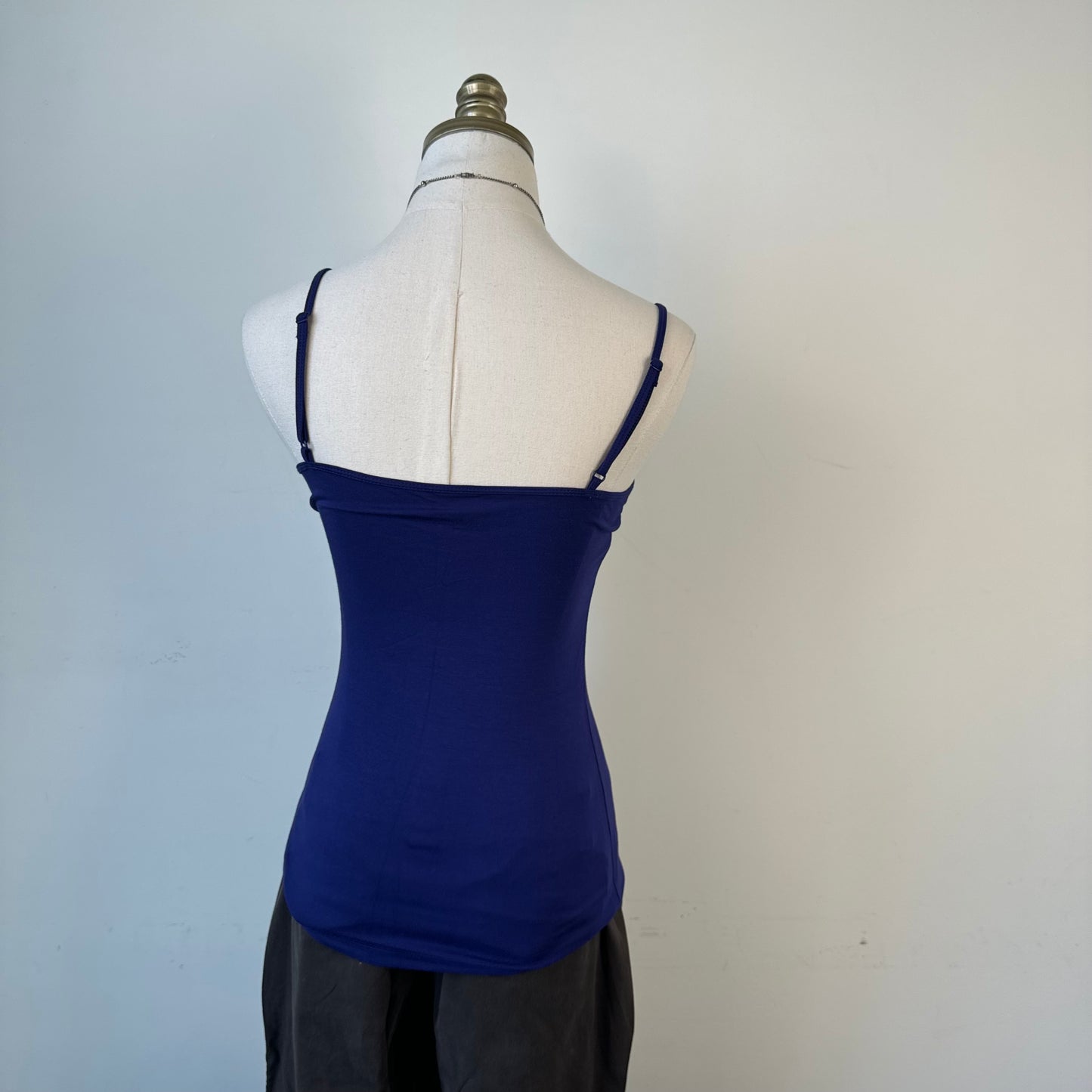 Le Chateau Dark Purple Fitted Slinky Tank Top