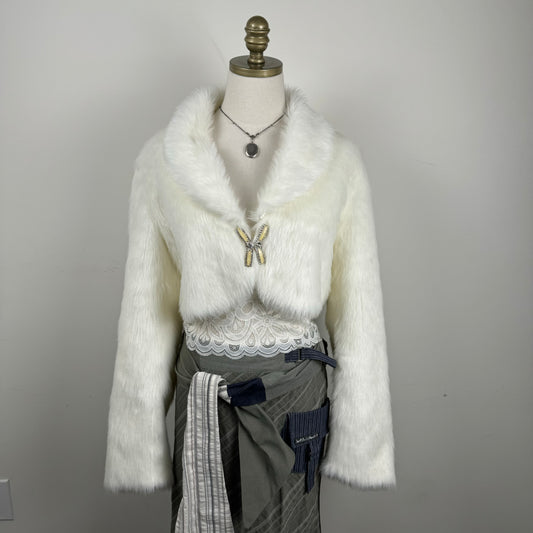 White Fur Shawl