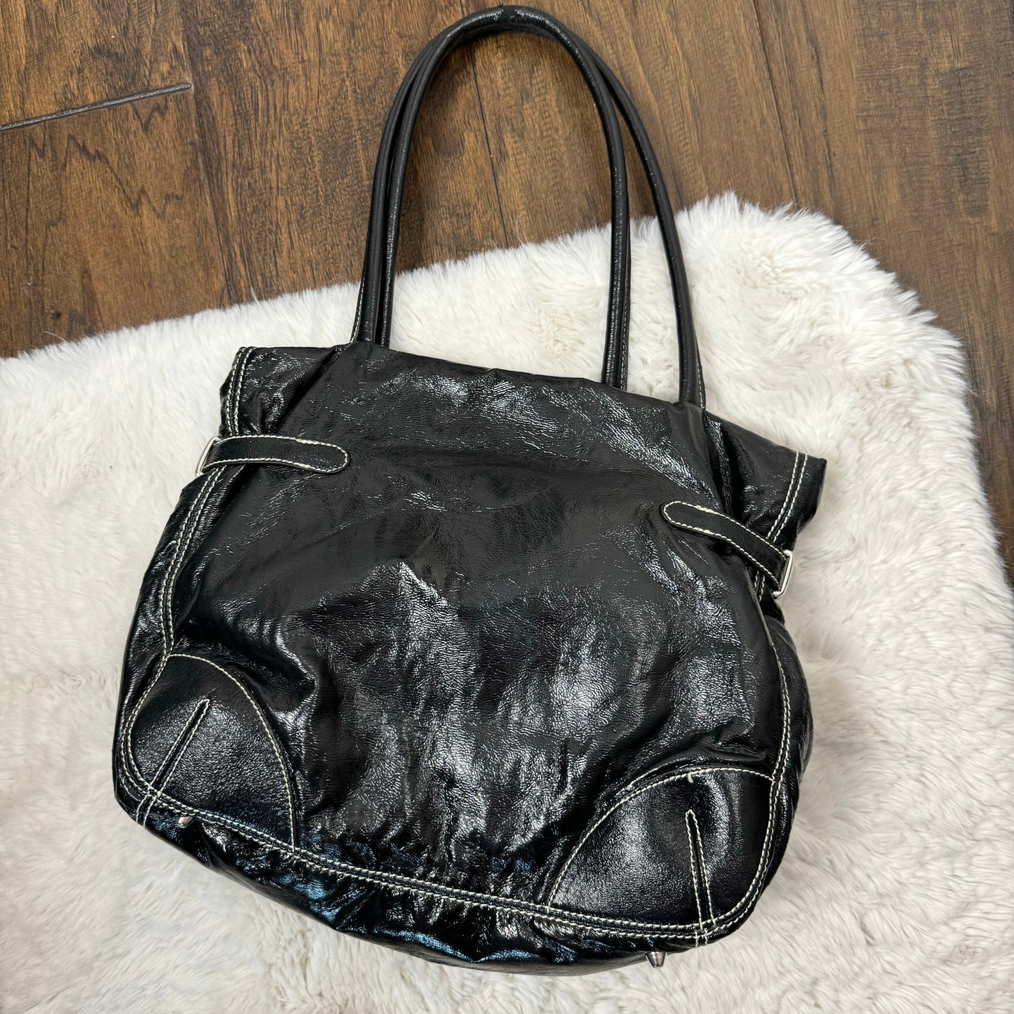 Black Silver Buckle Shoulder Bag