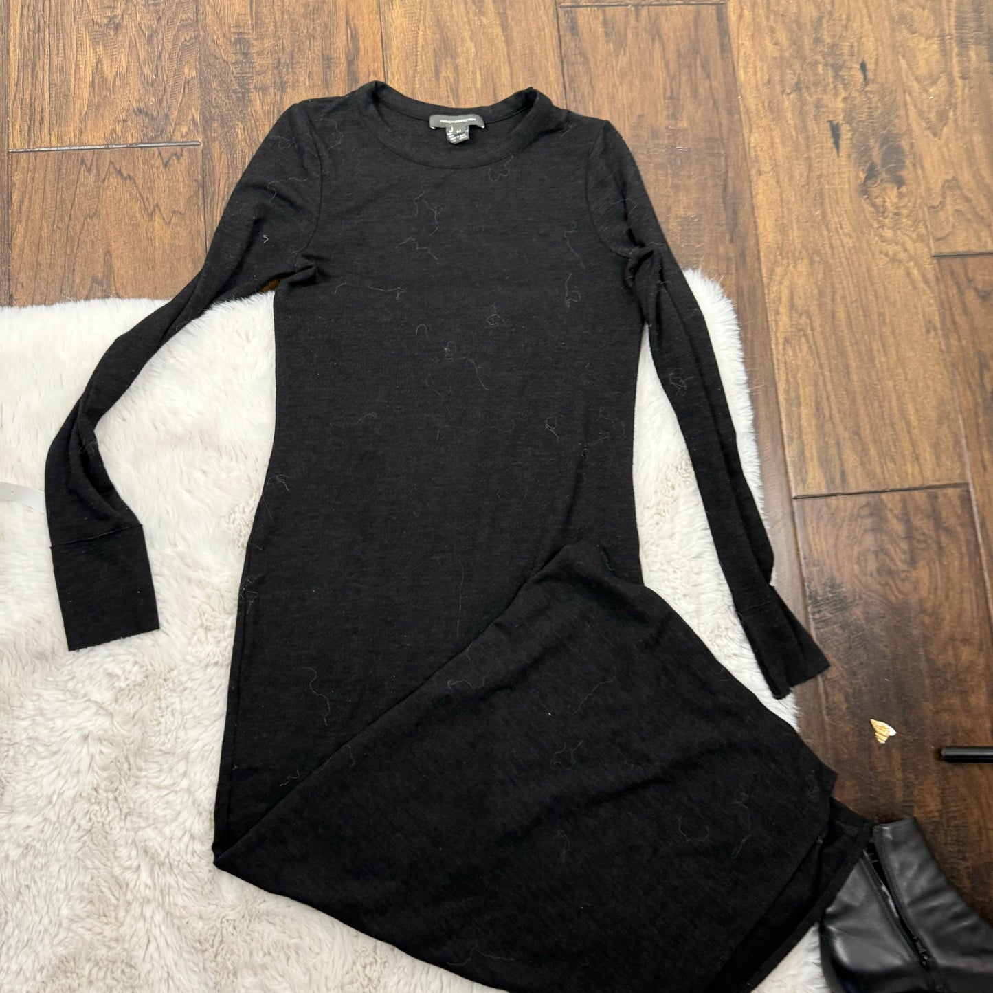 French Connection Black Knit Maxi Dress