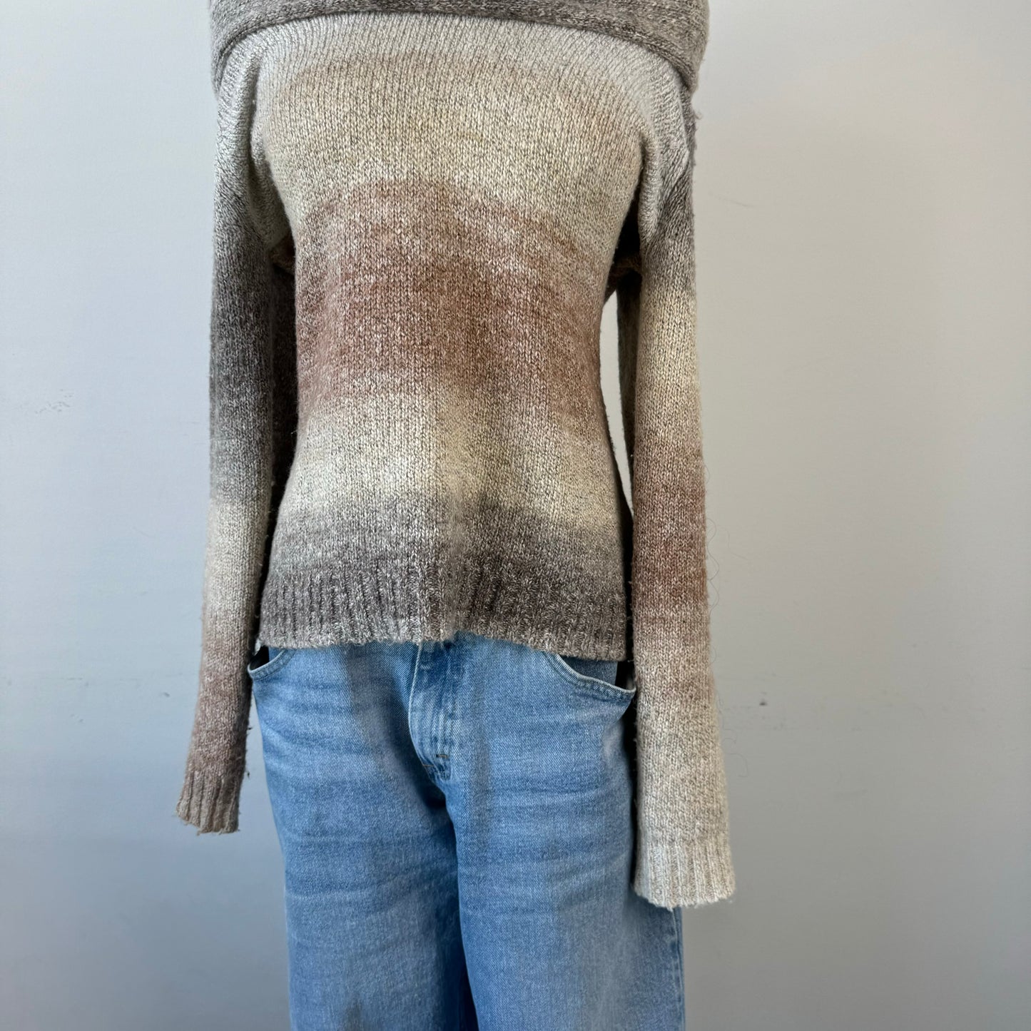 Gradient Off Shoulder Knit Sweater