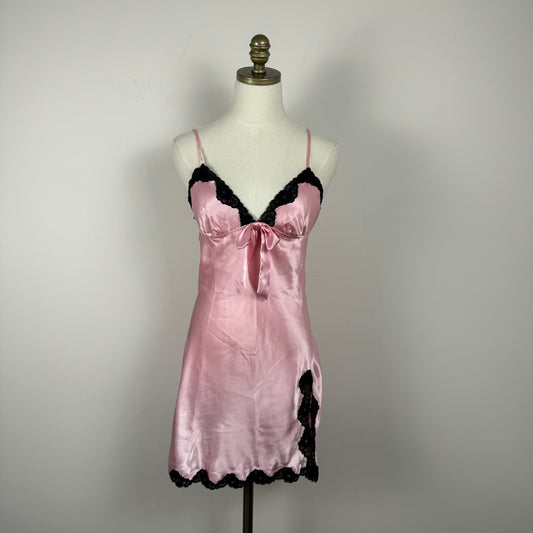 Black & Pink Babydoll Slip