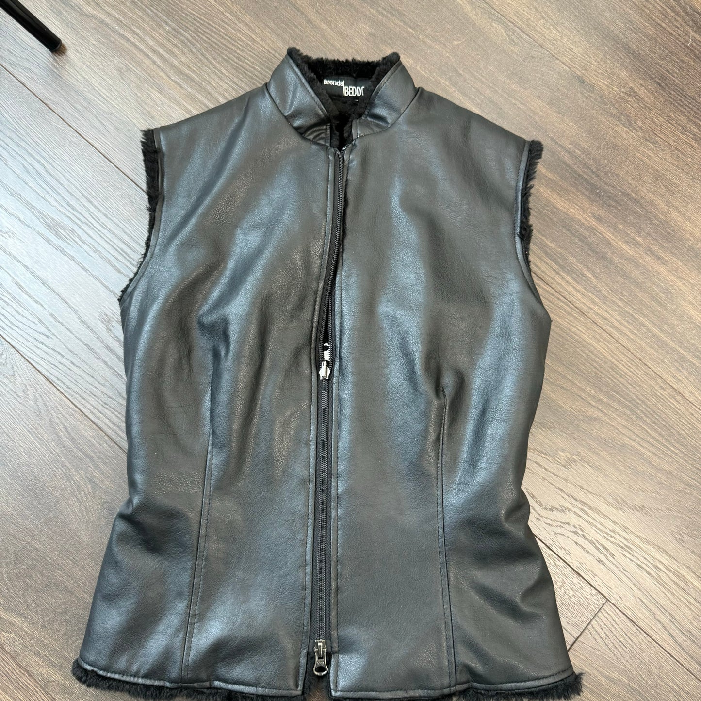 Leather Double Zip Vest