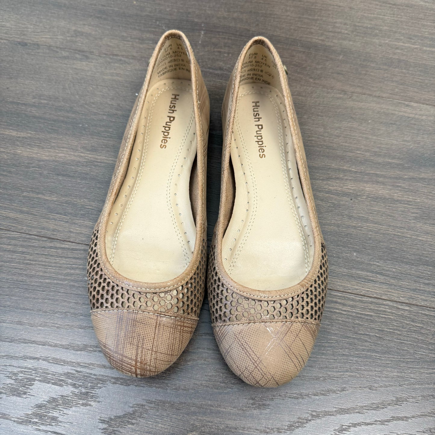 Brown Plaid Ballet Flats (US6.5)