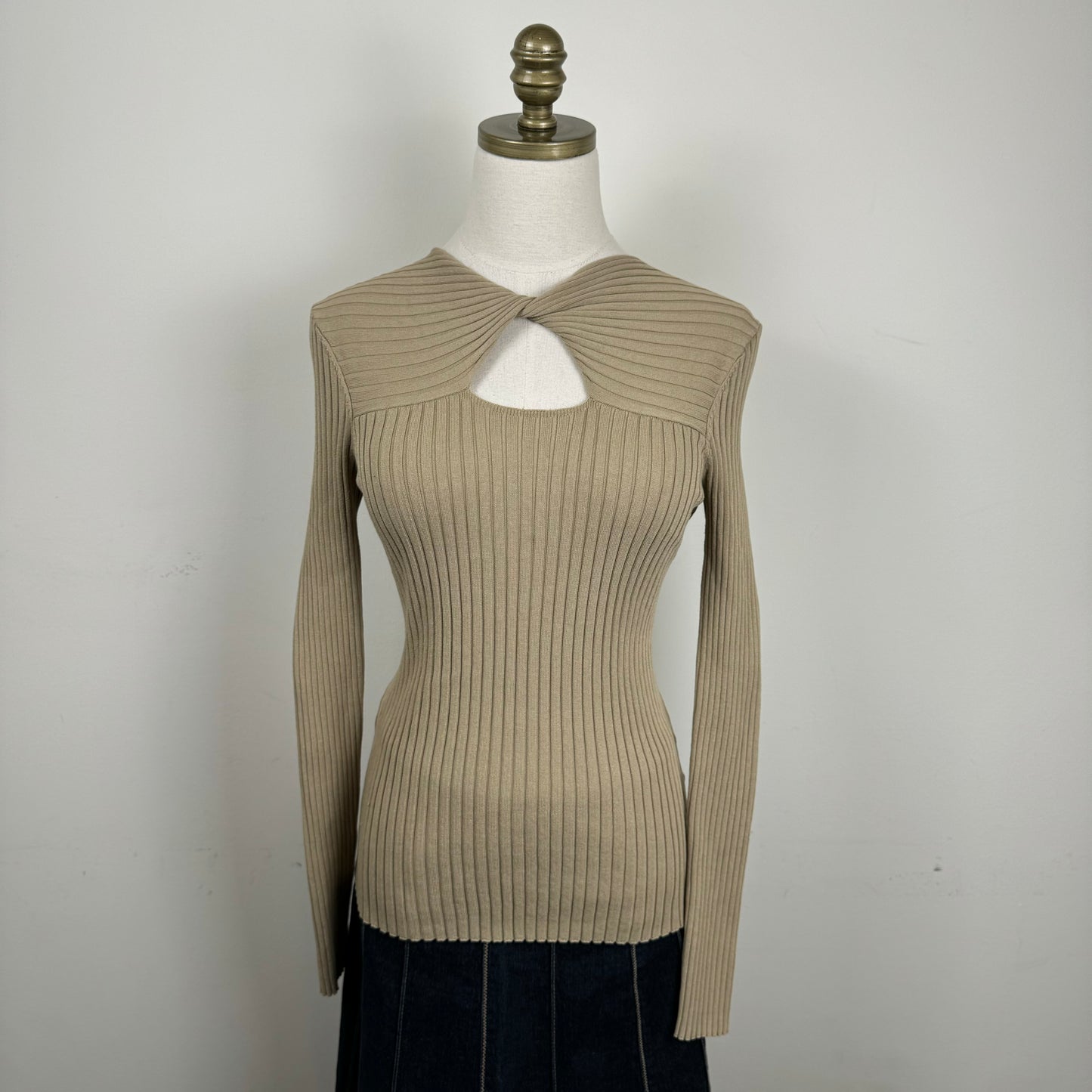 Calvin Klein Cut Out Fitted Sweater