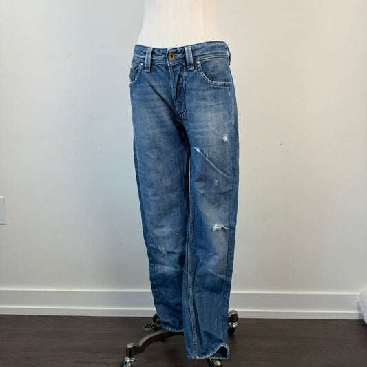 Diesel Distressed Slim-Straight Cut Jeans