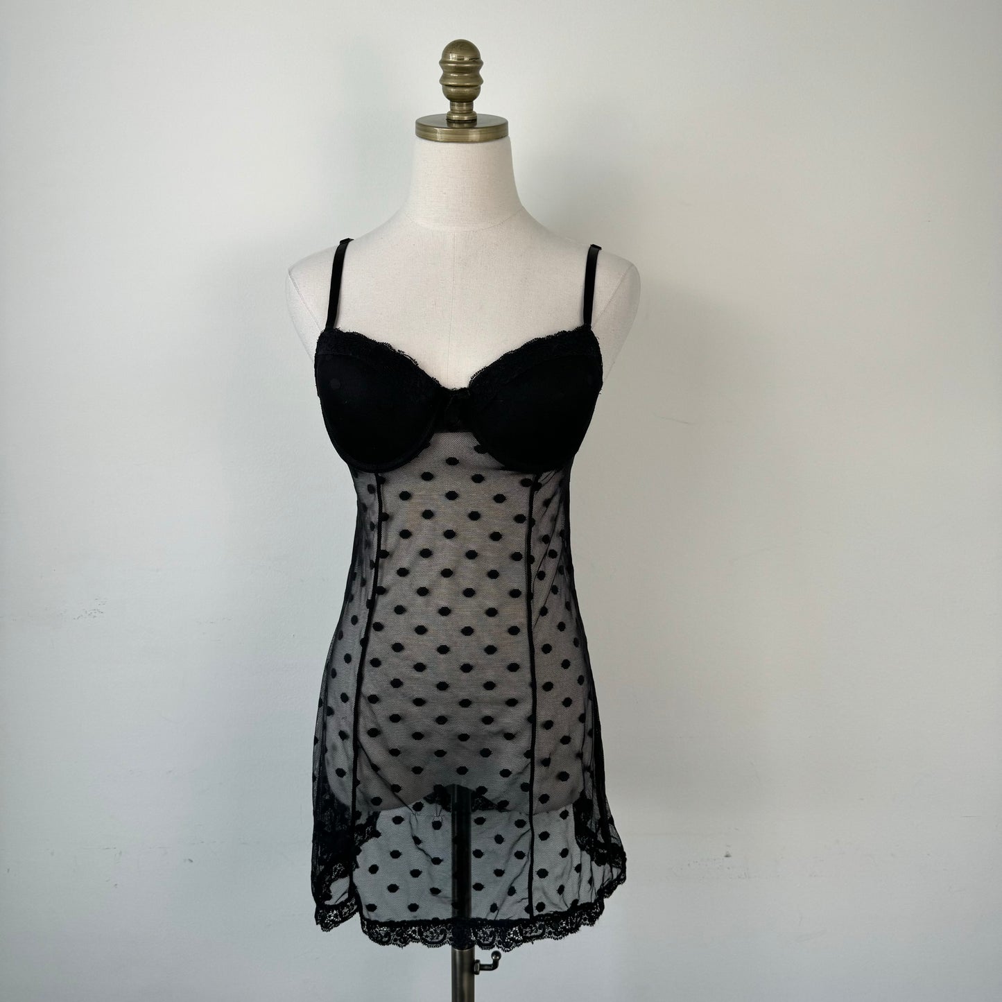 Rampage Black Mesh Babydoll Top