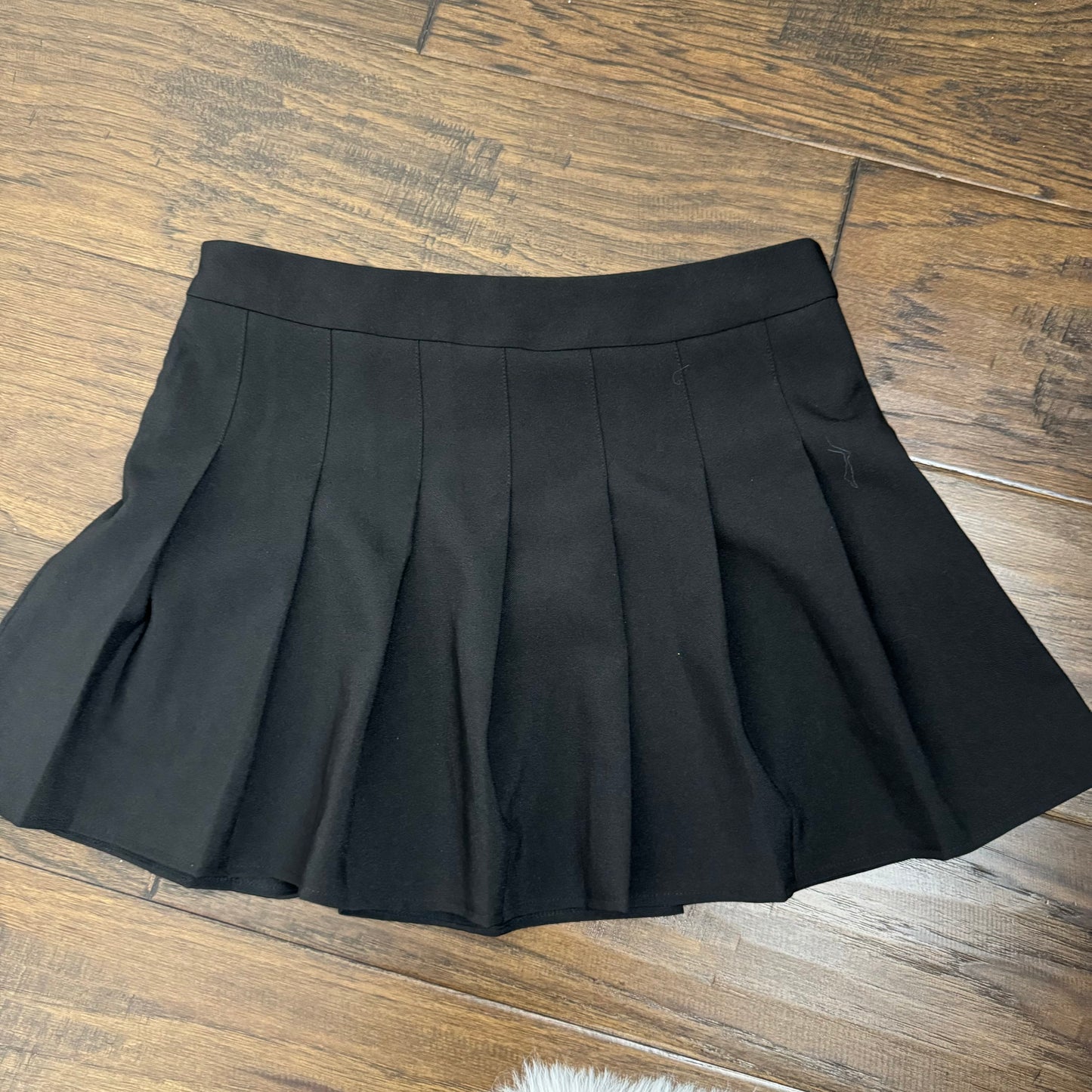 Black Pleated Mini Skirt