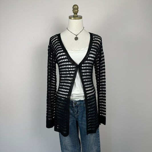 Vintage Open Mesh Knit Cardigan