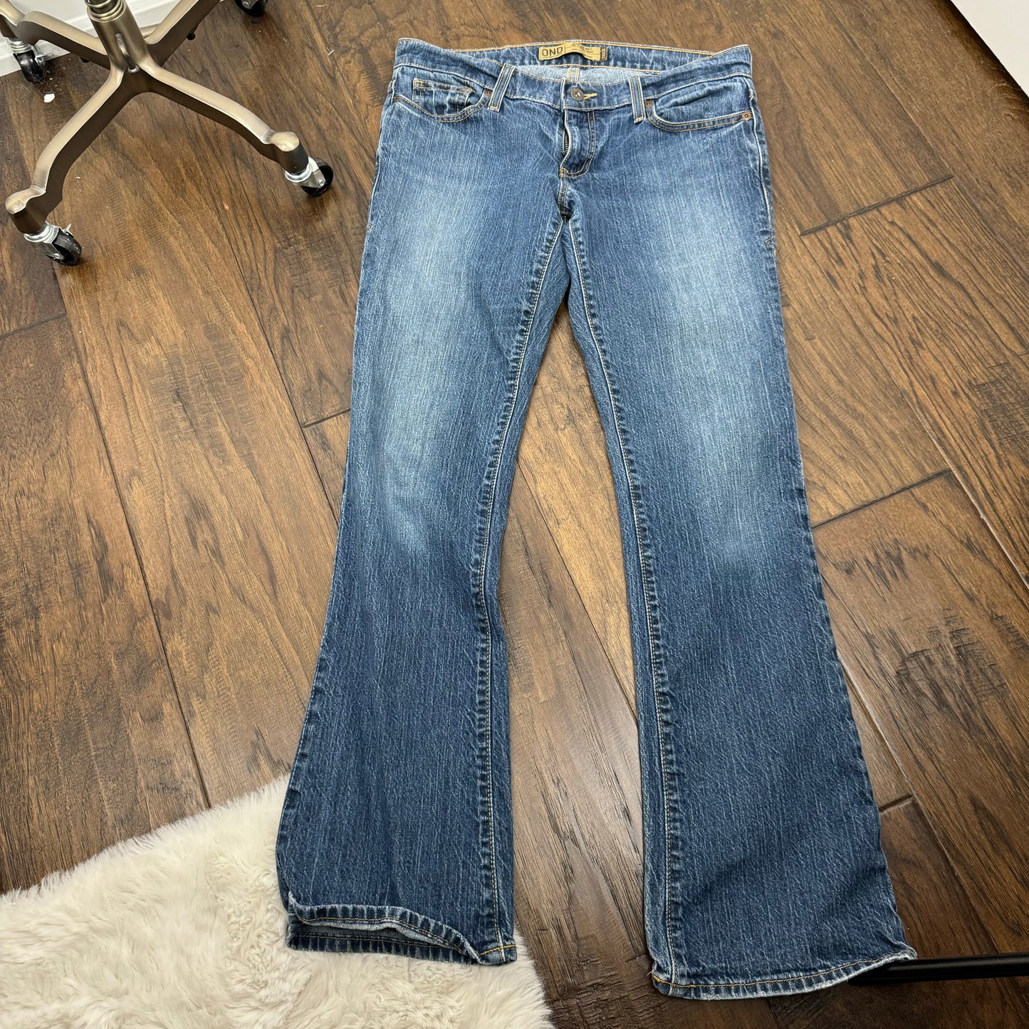 Medium Wash Low Rise Bootcut Jeans