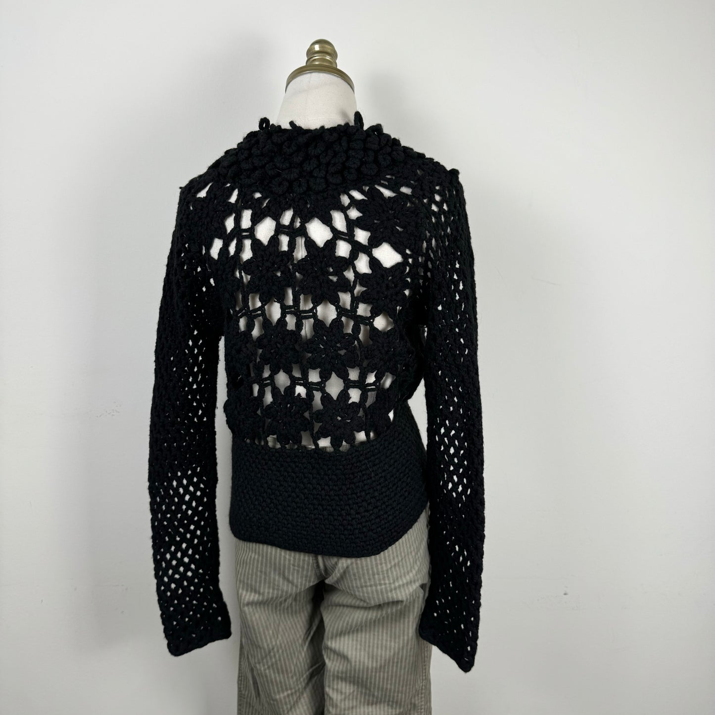 Nine West Open Front Ruffled Cardigan