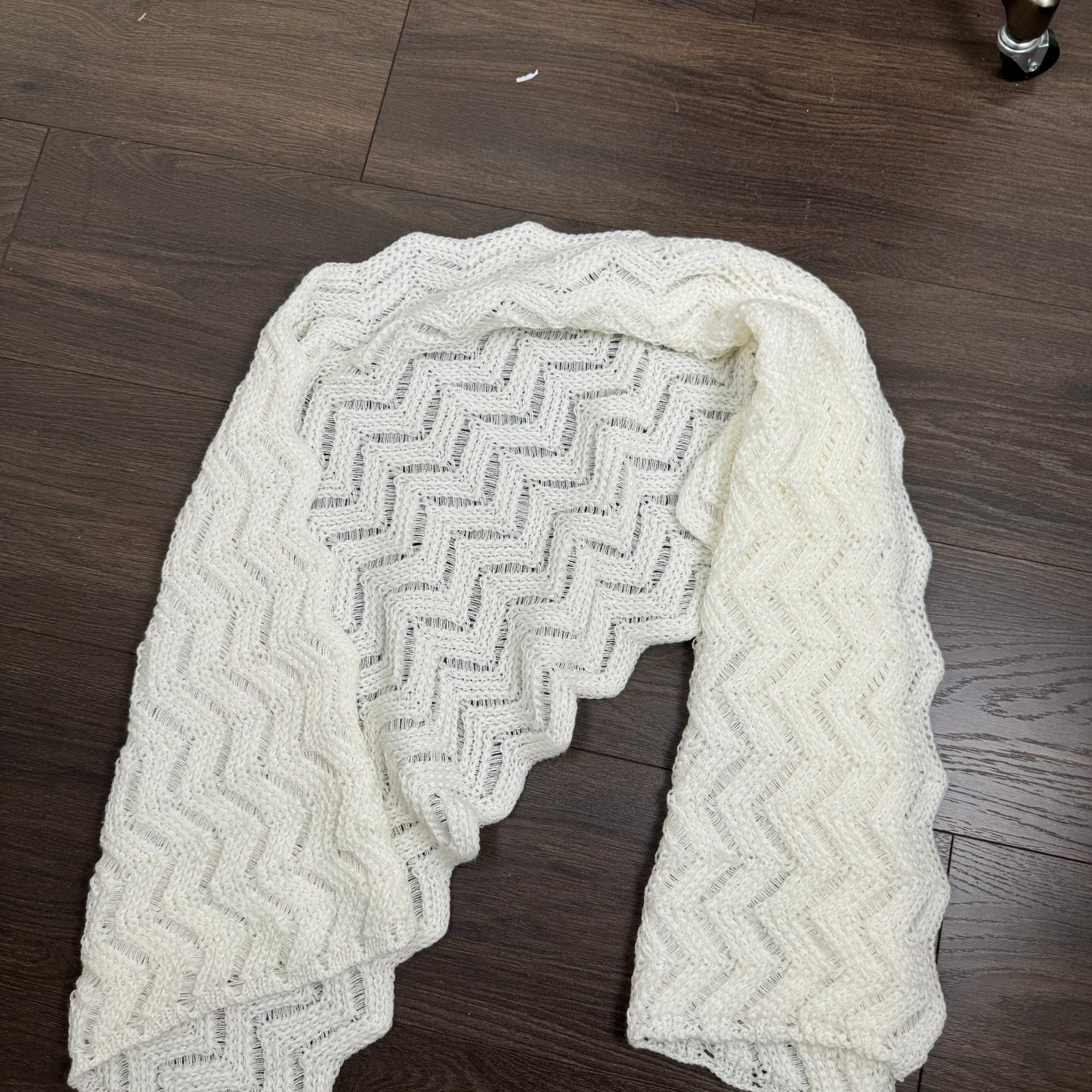 Cream Chunky Knit Scarf