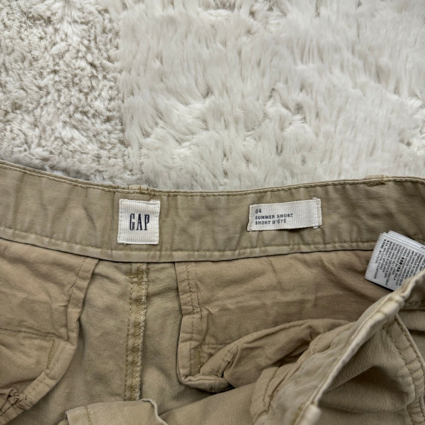 Beige Khaki Micro Mini Shorts