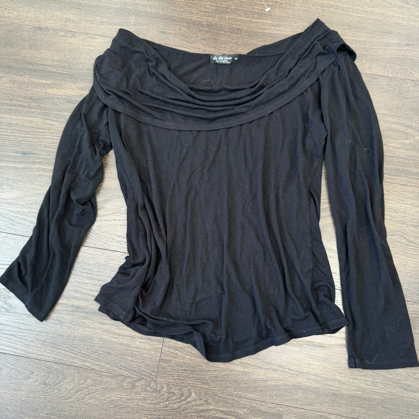Off The Shoulder Slinky Long Sleeve Top