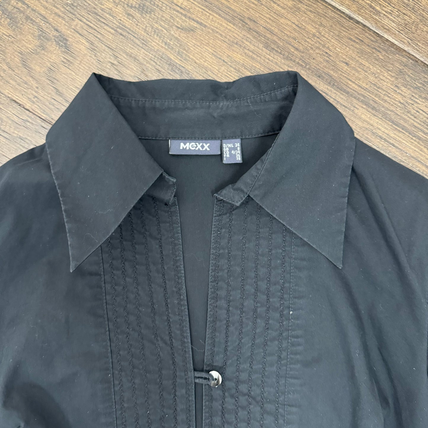 Black Fitted Collared Dress Shirt