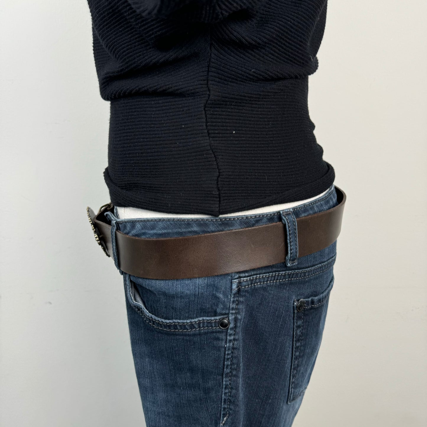 Vintage Brown Boho Antique Style Buckle Belt