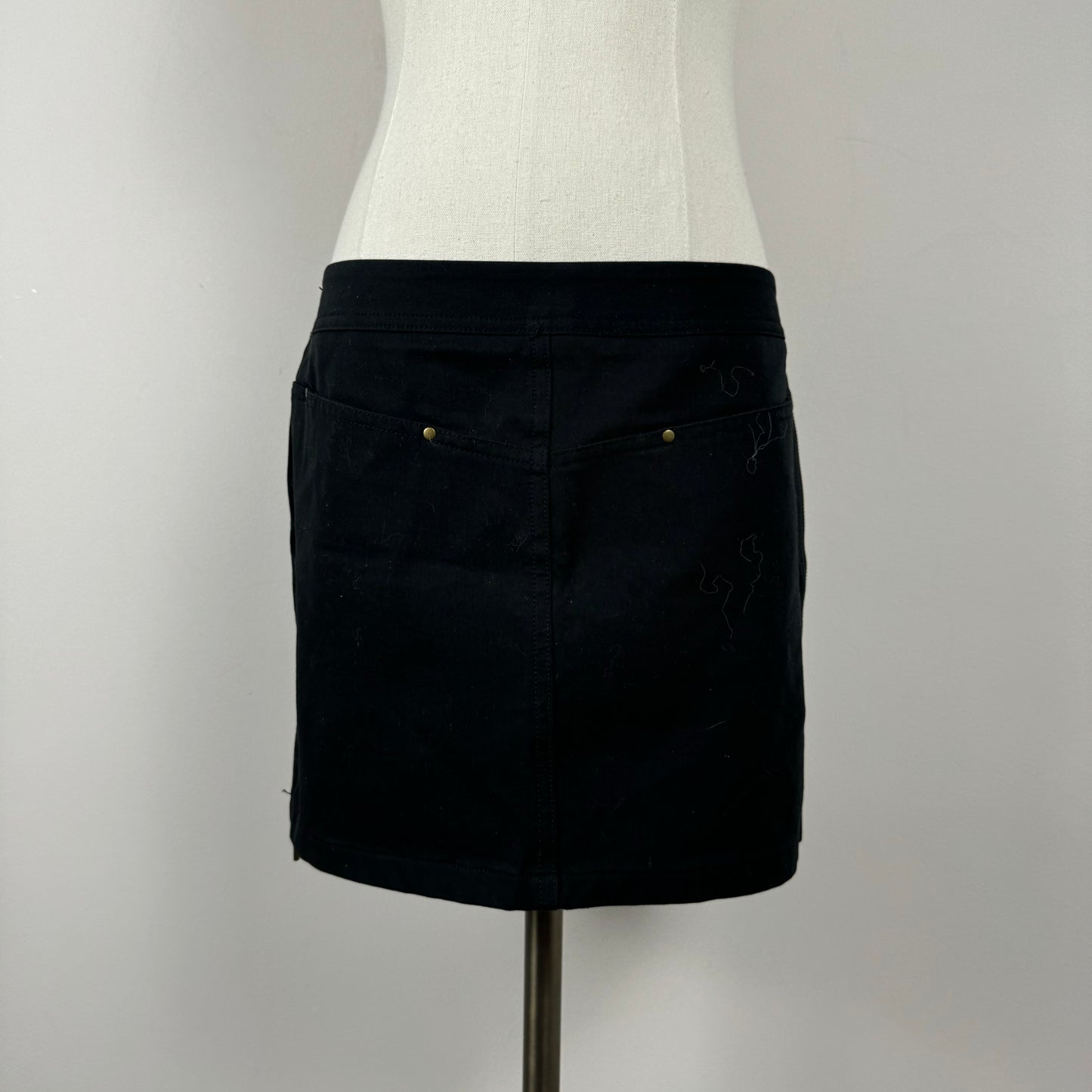 Vintage Black Gold Studded Mini Skirt