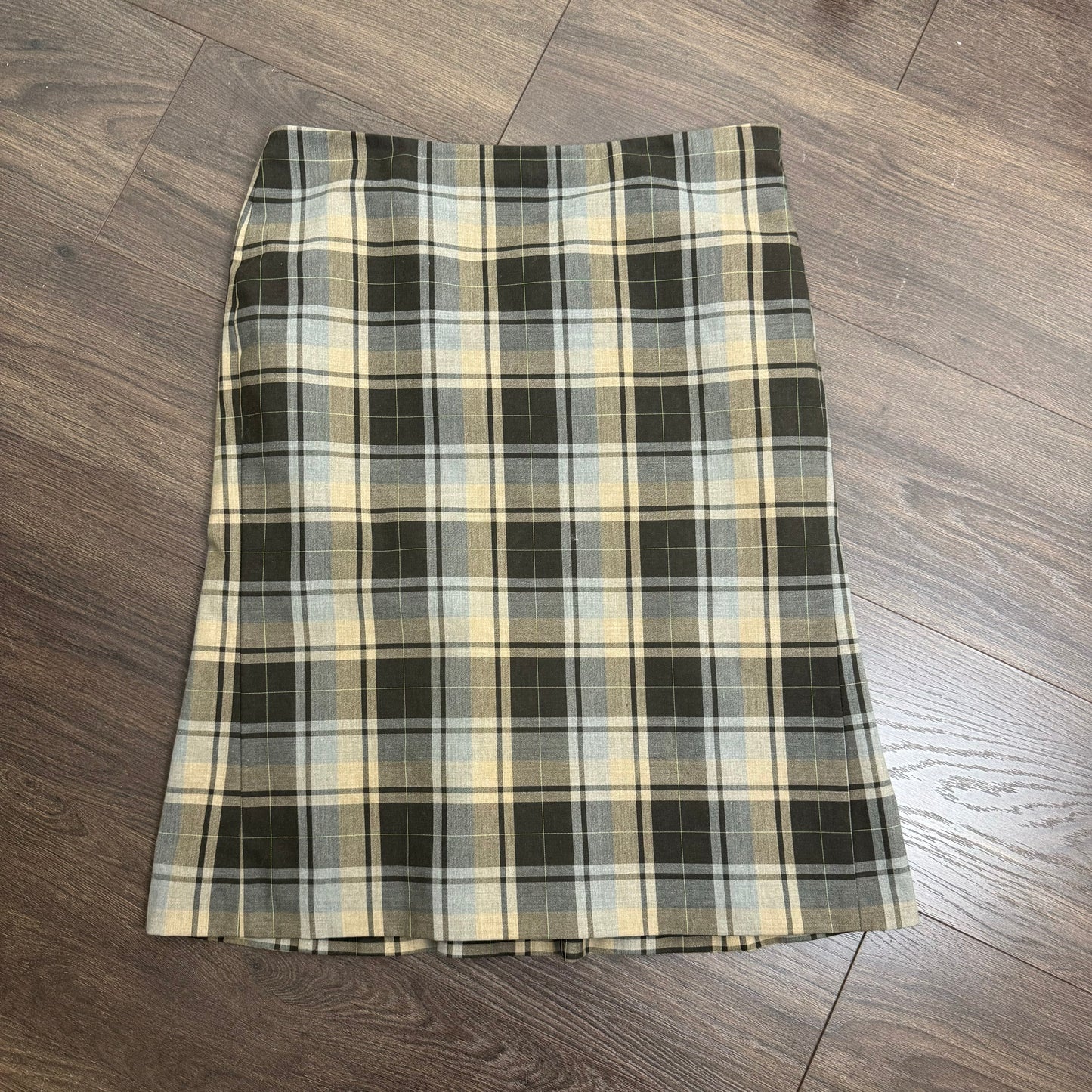 Vintage Plaid Midi Skirt